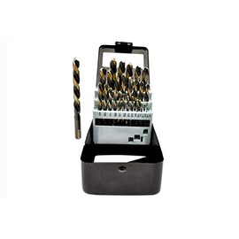 29PC Left Hand Industrial Black & Gold Drill Bit Set 135 degree split Point