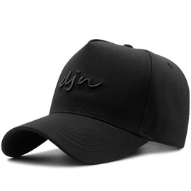UVERONE Men's Cap, Large Size, Deep, Simple, Unisex, 23.6 - 25.6 inches (60 - 65 cm), black (1)
