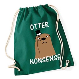 Hippowarehouse Otter nonsense Drawstring Cotton School Gym Bag 37cm x 46cm, 12 litres