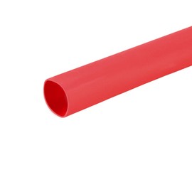 sourcing map Heat Shrink Tubing 5mm Dia 1m Length 2:1 Heat Shrink Wrap Cable Sleeve Heatshrink Tube Red