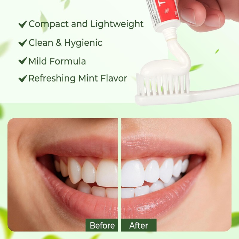 Kocpudu Travel Toothpaste Bulk, Mint Flavor, 10g/0.35oz (300-PACK)