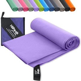 HiiPeak Microfibre Towel Compact Camping Beach Towel - Quick Dry Lightweight Absorbent Sports Gym Swimming Hiking Drying Towel for Men,Women (Violet-1pack, 200cm x 100cm)