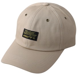 Avilex Men's Military Tag 6 Panel Baseball Cap, Low Cap, beige, Free size