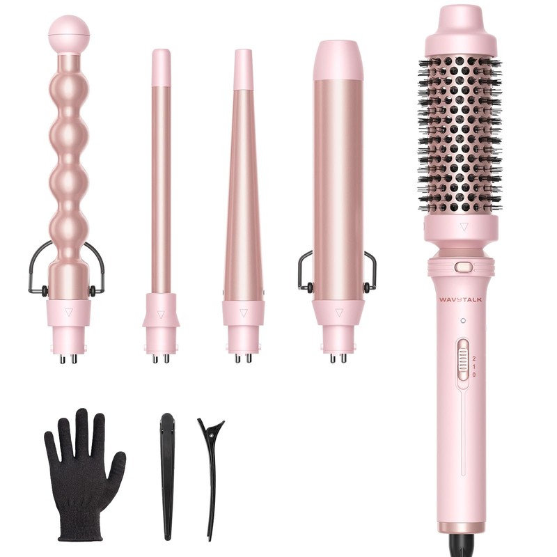 Wavytalk 5 in 1 Curling Iron,Curling Wand Set with Curling