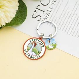 FAFQBING Funny Goose Gifts for Friends Teen Girls Novelty Keychain for Gooses Lovers Unique Silly Goose Gifts for Women Men Best Gooses Accessories