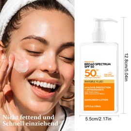 Soleneva Sun Cream SPF 50, Sun Cream Face & Body, Sunscreen SPF 50 with Hyaluronic Acid, Moisturising Sun Protection Face with SPF 50, Anti-Ageing & Soothing, for Men and Women