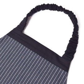 Colorful Candy Style N1230630 Kids’ Apron, Boys, Triangular Kerchief Set, Elementary School Students, Easy to Put On and Remove, 51.2-63.0 inches (130-160 cm), Pinstripe, Indigo