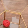Hexagon Shape Geometric Transparent Glass Flower Room Glass Ring Box