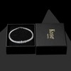 Kose Crown Tennis Bracelet 14K White Gold Plated 3mm Cubic