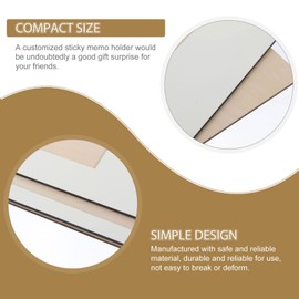 Operitacx Tray DIY Sublimation Supplies Sublimation Sticky Memo Holder Note Holder for Desk Sublimation Blanks Products Sublimation Slate and Pen Memorandum Wooden White