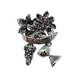 Wine Harvest Oktoberfest Hat Pins – Metal German Hat Pin with Edelweiss Design for Alpine Hats, German Costume & Oktoberfest Accessories By Oktoberfest Haus