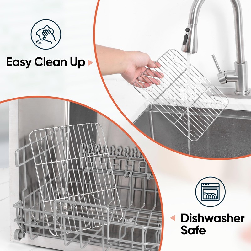 Homikit 2 Pack Small Baking Cooling Racks, 9.7 * 7.5