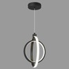 BNHHLZ Modern LED Chandelier Black Ring Pendant Light Fixtures 4000K