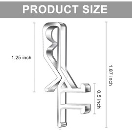 12PCS Blind Clips - Vertical Blind Clips for Valances with Grooved Back - 1.87in Transparent Plastic Retainer Holders for Horizontal Mini Wood Blinds
