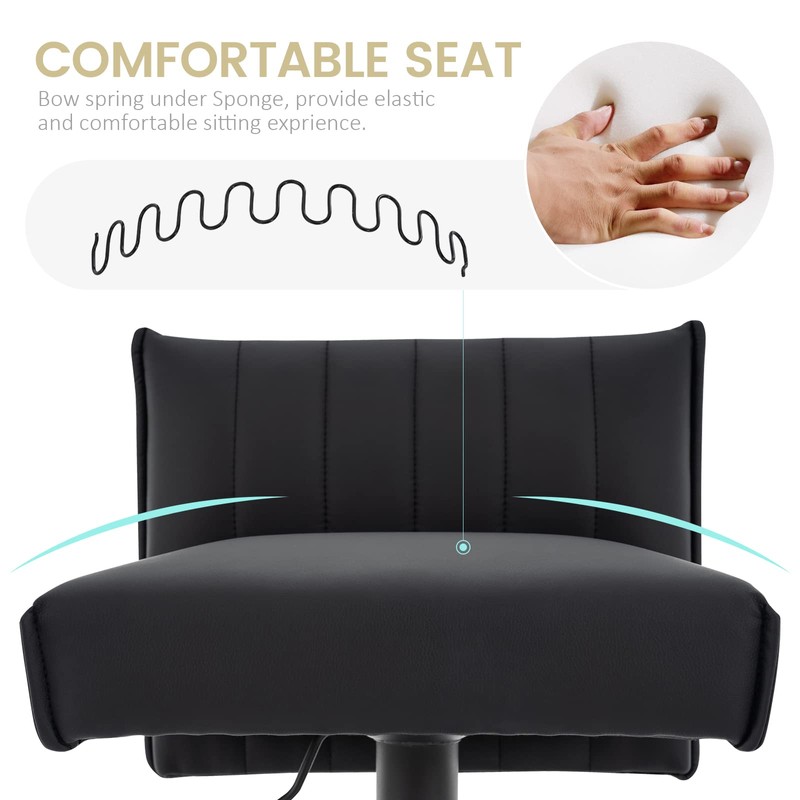 Brage Living Bar Stool, Couch Spring Seat, Adjustable Swivel PU