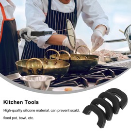 Healeved 4PCS Silicone Pot Handle Covers Anti- Scald Cast Iron Pan Handle Covers Silicone Pan Handle Sleeves Silicone Handle for Cast Iron Skillet Handle Covers