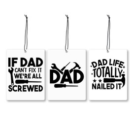 Mancheng-zi Funny Dad Gifts Car Air Freshener 3Pcs, Dad Gifts from Daughter Son Air Freshener Hanging for Cars Closet Drawer or Books, Gift for Father's Day Car Accessories Mirror Decor for Men