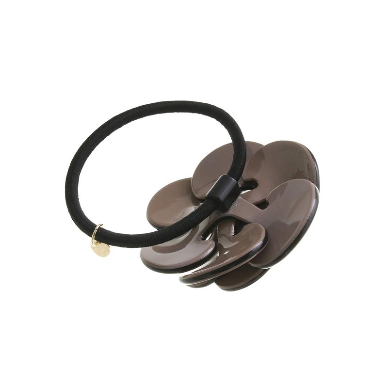 VINGTAINE H7342-MOC-HGOM Camellia Color Hair Elastic Pony Hook Hair Cuff