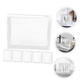 Vaguelly 6pcs Transparent Portable Makeup Bags Compact Travel Organizers Handheld Cosmetic Pouches Multi Function Toiletry Storage for Women