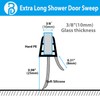2-Pack Butecare Frameless Shower Door Bottom Seal with Long Sweep