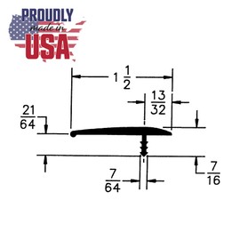 Outwater Plastics Flexible Polyethylene 1-1/2 Inch Off-Set Barb T-Molding in White (12')