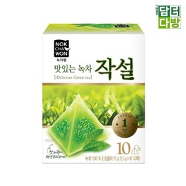 Nokchawon (무배) 녹차원 맛있는 녹차 작설 10티백 (Ground Shipping) Nokchawon Delicious Green Tea Jakseol 10 Tea Bags