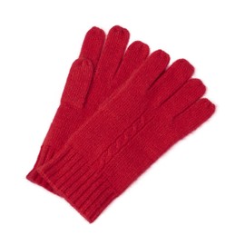 Cashmere Boutique: 100% Pure Cashmere Unisex Gloves (Color: Crimson Red, Size: Small/Medium)