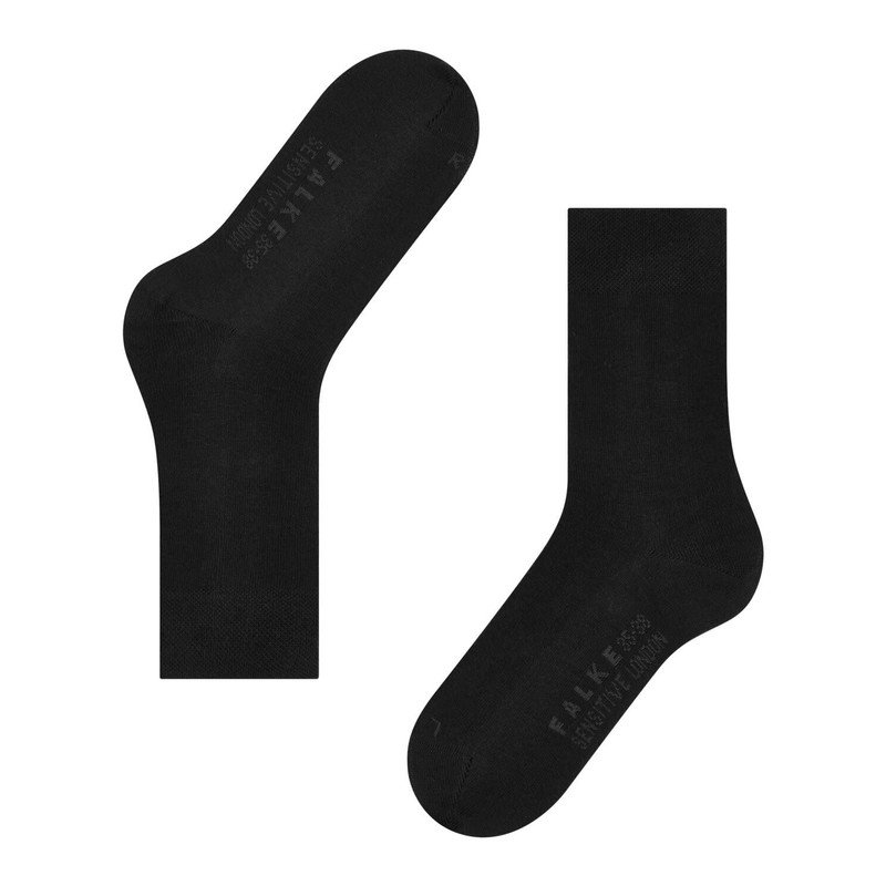 Falke, Womens, Sensitive London Crew Cut, Black, 8-10.5