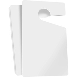 MESS Hanging Parking Permit Hang Tag - Permanent or Temporary Car Parking Tags (3x5 in. 100-Pack) Blank White Rearview Mirror Windshield Permit Parking Pass - Employees, Tenants, Businesses and More