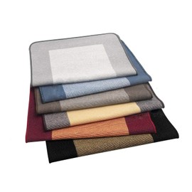 HomeLife Kitchen Rug Non-Slip Cotton Rubber Backing - Hallway/Dining Room Runner Modern Style - Machine Washable - Quality Made in Italy Jacard - Two-Tone 60 x 110 blue