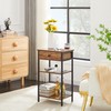 VECELO Tall End Side Tables 27 Inch Night Stand with