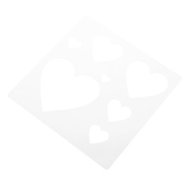 Operitacx Heart Hollow Template Journal Stencils Fairy Stencils Paint Painting Templates Heart Reusable Letter Crafts Card Drawing Embossing Plates Craft Sprinkle Shapes Decoration Plastic