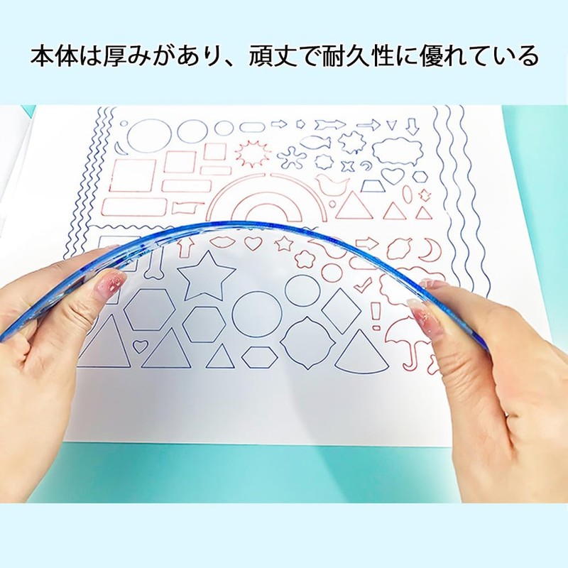 ZJYCLY スピログラフ 定規 7点セット 円定規 分度器 三角定規 小学生向け 子供 お絵描きセット