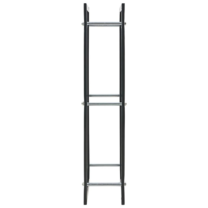 SKM Firewood Rack Black 17.3"x7.9"x39.4" Steel,Black (Weight 8.31KG)