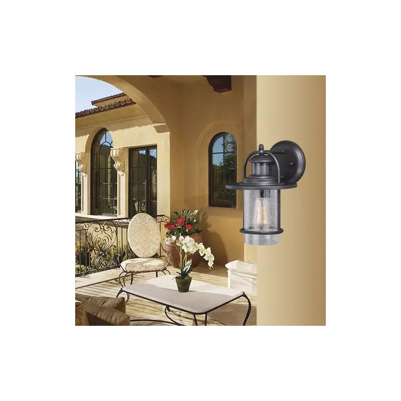Patriot Lighting 11" Oil Rubbed Bronze Outdoor Motion Sensor Security