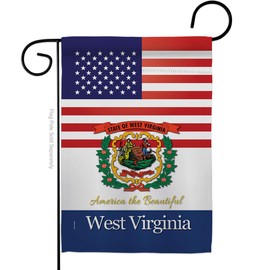 Americana Home & Garden US West Virginia Regional States American Territories Republic Country Particular Area House Decoration Banner Small Yard Gift Double-Sided, Garden Flag 13"x 18.5", Made In USA