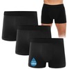 FORVEVO Men's Incontinence Underwear, Black Boxer Brief with Protective Pads,