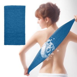 Criyar One Pack, Reusable Back Scrubber for Shower, Exfoliating Body Scrubber, Spa Clean Nylon Scrub Towel, Wash Cloths for Showering, Colorful(Drak Blue)