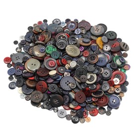 Lilaly 500-600 Pcs Multicolor Resion Buttons for Crafts, 4 Holes Assorted Sizes Resin Buttons, for Crafting, Arts, DIY, Decoration, Sewing (Multicolor)