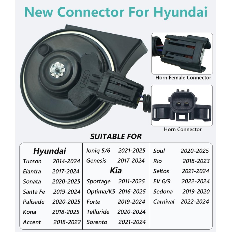 NEOGET Car Horn for Hyundai Kia, Multifunction Loud High Low