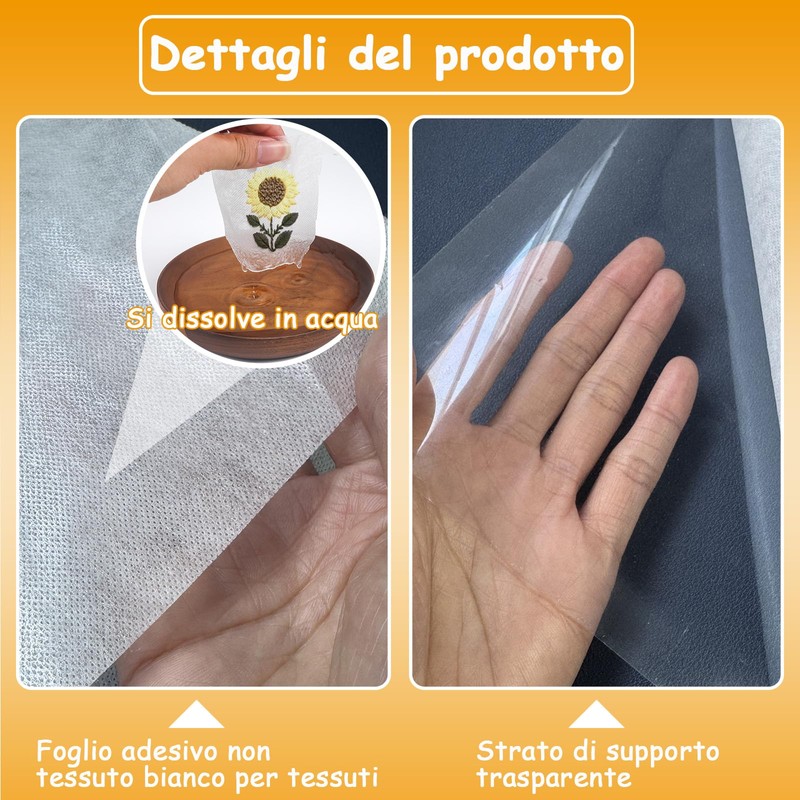 Siumir 12 Pezzi Stabilizzatore per Ricamo A4 29,7x21cm, Carta Tracciabile