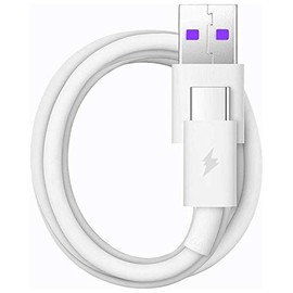 Generic USB Type-C Fast Charging Cable, 3 ft, 3.5mm Male to Female Connector, White