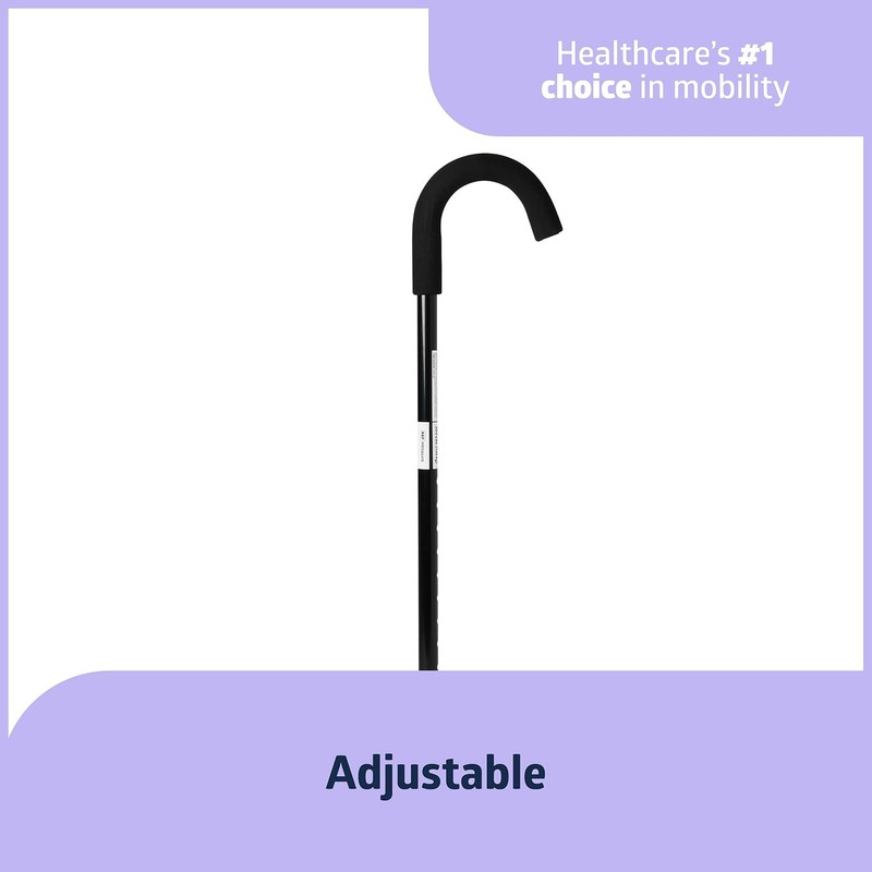 Medline Aluminum Cane Walking Aid is Portable & Lightweight, Helps