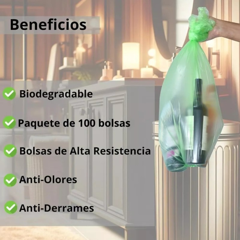 Cronos Bolsas De Basura Biodegradable Baño, Oficina (84 X 102