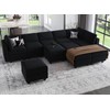 Belffin Storage Ottoman Module for Modular Sectional Sofa Square Seat