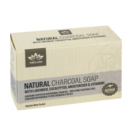 Nelum Charcoal with Lavender and Eucalyptus Natural Soap Bar, 100 g