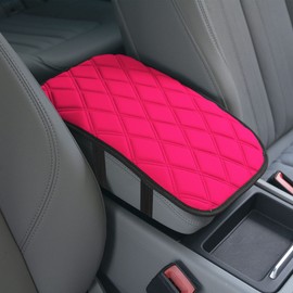 We Are Young Life is Fun WYLF Water-Resistant Neosupreme Center Console Pad with Diamond Pattern Pink Armrest Cushion Cover Soft Protector Universal Fit for Cars Trucks and SUVs