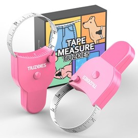 TIUZOIES - Paquete de 2 cintas métricas para el cuerpo de 60 pulgadas (150 cm), pasador de bloqueo y botón retráctil, diseño ergonómico y portátil, ci