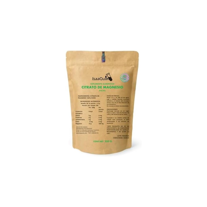 Citrato de Magnesio Natural de 250 G