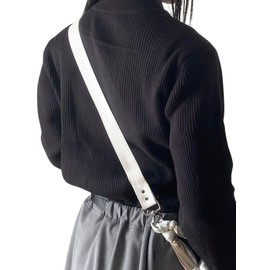 Haoa Shoulder Strap, Shoulder Strap Only, Leather-like Bag Strap, Faux Leather, For Men, Women, Diagonal, Width 1.0 inches (25 mm), Minimum Approx. 29.5 inches (75 cm), Maximum Length Approx. 55.1